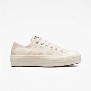 Embroidered platform converse